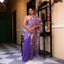 Ethereal Radiance in Purple - A Purple Jamdani Half-and-Half Saree