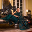 Teal and Gold Pure Muslin Jamdaani Saree