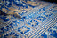 Royal Blue Kantha Saree with Beige Embroidery
