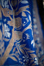 Royal Blue Kantha Saree with Beige Embroidery