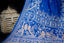 Royal Blue Kantha Saree with Beige Embroidery