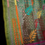 Garden of Stitches - Pure Handwoven Silk Multicolored Kantha Stitch Saree