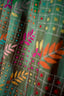 Garden of Stitches - Pure Handwoven Silk Multicolored Kantha Stitch Saree