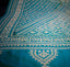 Deep Teal/ Kathhia Stitch Saree with Ivory Geometric Motifs