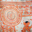Ivory Radiance, Tassar Silk Kantha Saree with Terracotta and Black Folk Motifs