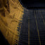 Mustard South Silk Saree with Black Border and Zari Striped Pallu