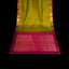 Lime Green South Silk Saree with Magenta Zari Pallu