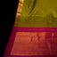 Lime Green South Silk Saree with Magenta Zari Pallu