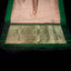 Taupe South Silk Saree with Emerald Green Border and Antique Gold Zari