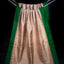Taupe South Silk Saree with Emerald Green Border and Antique Gold Zari