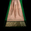 Taupe South Silk Saree with Emerald Green Border and Antique Gold Zari