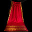 Scarlet Red Kanchipuram Silk Saree with Gold Zari Stripes