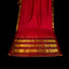 Scarlet Red Kanchipuram Silk Saree with Gold Zari Stripes