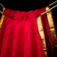Scarlet Red Kanchipuram Silk Saree with Gold Zari Stripes