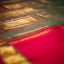 Scarlet Red Kanchipuram Silk Saree with Gold Zari Stripes