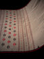 Natural Beige Jamdaani Saree with Red and Black Accents