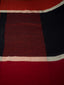 Handwoven Black Pure Khaadi Cotton Saree with Crimson accents