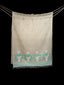 Ivory Jamdaani Saree with Aqua Blue and White Floral Motifs