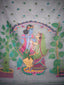 Ethereal White Jamdaani Saree with Handwoven Krishna Radha Motif