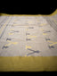 Ivory Jamdaani Saree with Mustard Border and Geometric Motifs