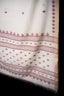 Ivory Pure Cotton Jamdaani Saree with Red Motifs and Beige Border