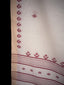 Ivory Pure Cotton Jamdaani Saree with Red Motifs and Beige Border