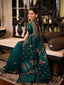 Teal and Gold Pure Muslin Jamdaani Saree