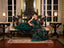 Teal and Gold Pure Muslin Jamdaani Saree