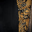 Black Kanthha Stitch Saree with Mustard Embroidery Motifs
