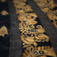 Black Kanthha Stitch Saree with Mustard Embroidery Motifs