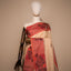 Crimson Petals on Beige Dreams, Soft and Pure Cotton Saree