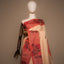 Crimson Petals on Beige Dreams, Soft and Pure Cotton Saree