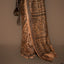 Beige-Brown Heritage, Kantha Embroidered Silk Saree