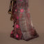 Radiance of Silver Blossoms – Pure Black and Silver Matka Tissue Saree