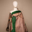 Taupe South Silk Saree with Emerald Green Border and Antique Gold Zari