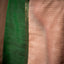 Taupe South Silk Saree with Emerald Green Border and Antique Gold Zari