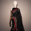“Eternal Noir” - Black Linen Jamdani Saree with Dark Silver Border