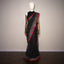 “Eternal Noir” - Black Linen Jamdani Saree with Dark Silver Border
