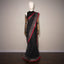 “Eternal Noir” - Black Linen Jamdani Saree with Dark Silver Border