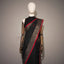 “Eternal Noir” - Black Linen Jamdani Saree with Dark Silver Border