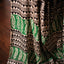 Geometric Symphony in Ivory & Black Silk Saree