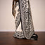 Monochrome Elegance – Hand Kanthha on Bangalore Silk