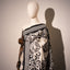 Monochrome Elegance – Hand Kanthha on Bangalore Silk