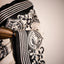 Monochrome Elegance – Hand Kanthha on Bangalore Silk