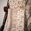 Ivory Elegance – Handcrafted Kanthha Stitched Tussar Silk Saree with Maroon Threadwork