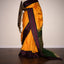 Vibrant Yellow Kanjivaram South Silk Saree with Purple-Green Border