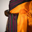 Vibrant Yellow Kanjivaram South Silk Saree with Purple-Green Border
