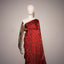 Rust Red Modal Silk Saree with Hand Block Floral Motifs