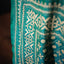 Deep Teal/ Kathhia Stitch Saree with Ivory Geometric Motifs