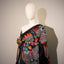 Eyes of Eternity – Hand Kantha Stitched Black Silk Saree